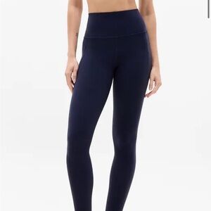 Athleta Navy Blue Salutation Stash Tight